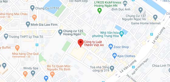 Map: Viet An Law Firm Hanoi